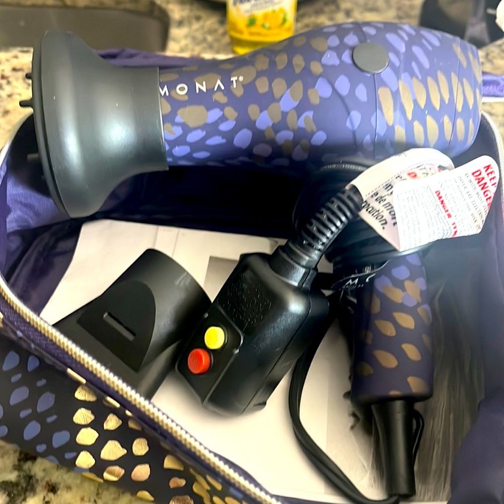 Monat Mini Hair Dryer with Diffuser and Bag